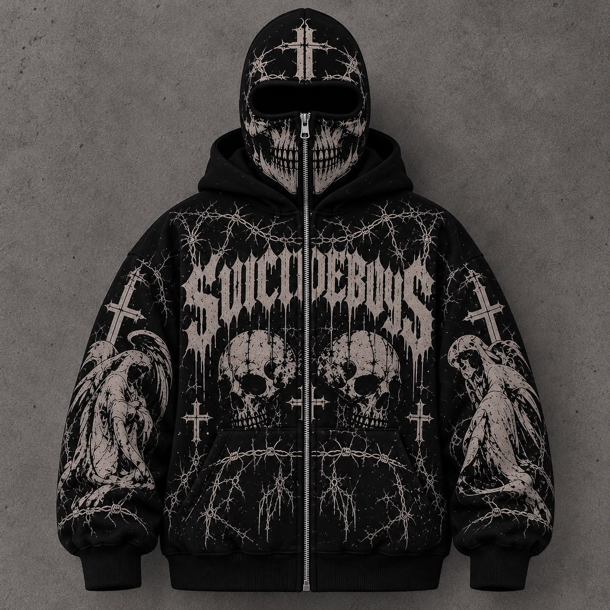 $uicideboy$ Masked Zip-up Hoodie